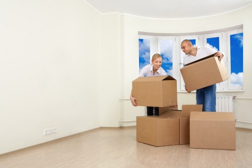 Chelsea house removals team preparing boxes and furniture for relocation