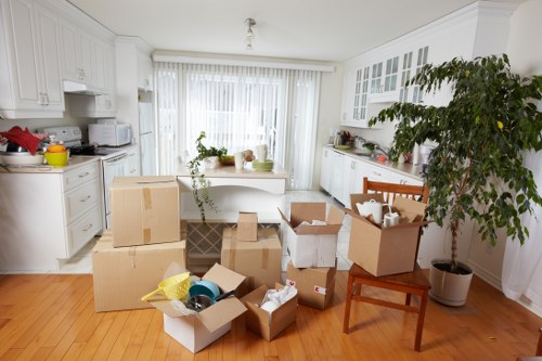 Careful handling of boxes and household items during a Chelsea move