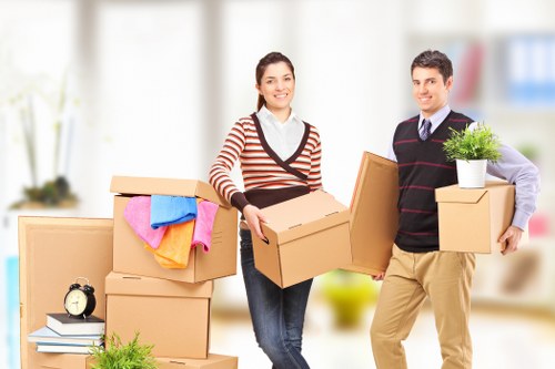 Prepared Chelsea flat with boxes ready for relocation