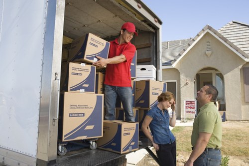 A moving van loaded securely for transport in Chelsea
