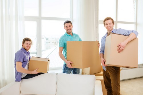 Storage and packing boxes used in Chelsea