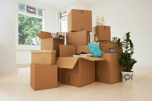 Residential furniture removals in Chelsea with moving van and team