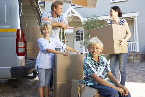 Furniture being loaded into a van in Chelsea