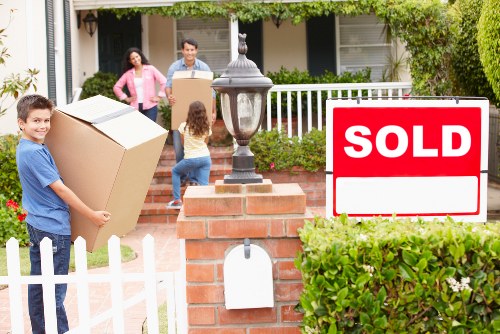 Packed boxes and furniture prepared for same day removals in Chelsea