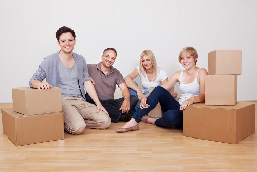 Organized moving boxes prepared for packing services in Chelsea