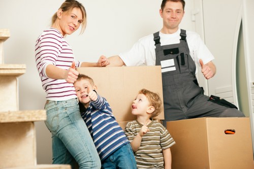 Removal crew planning access for a Chelsea flat move