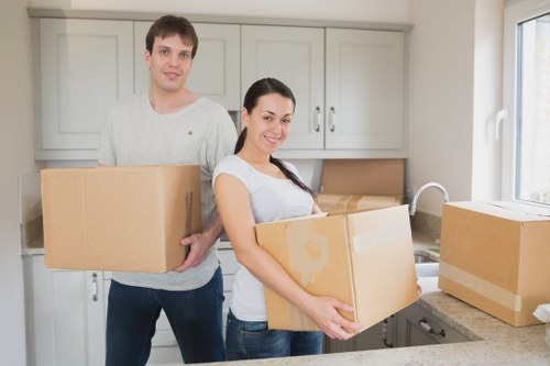 Careful packing of fragile items for a Chelsea home move